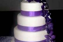 Multiple layered wedding cake