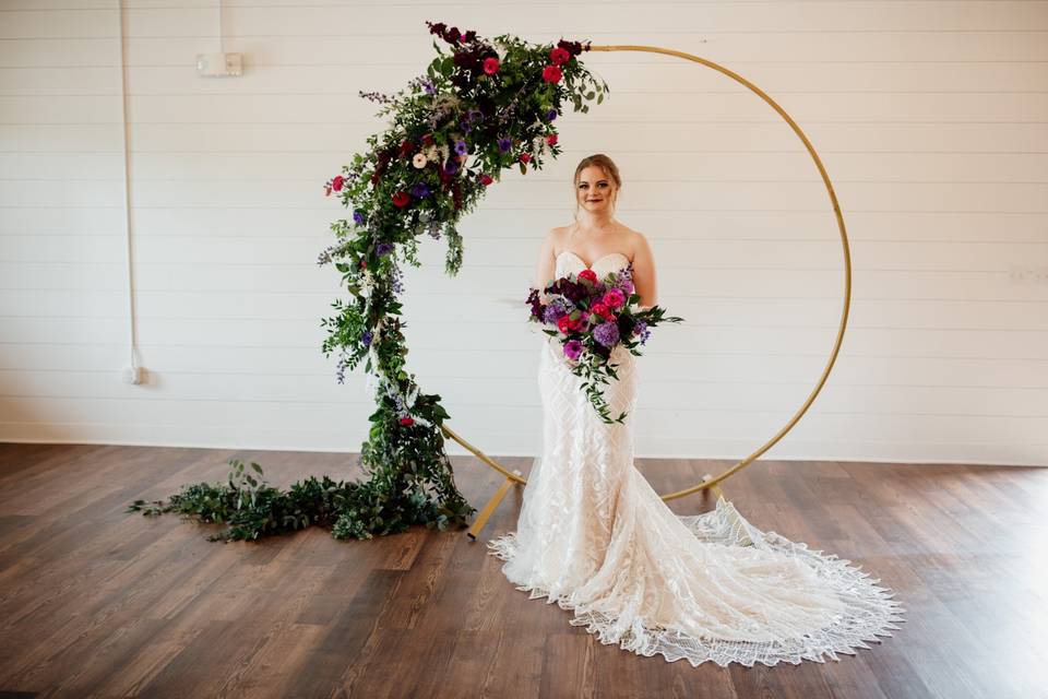 The Gold Circle Arch with nearly-wed