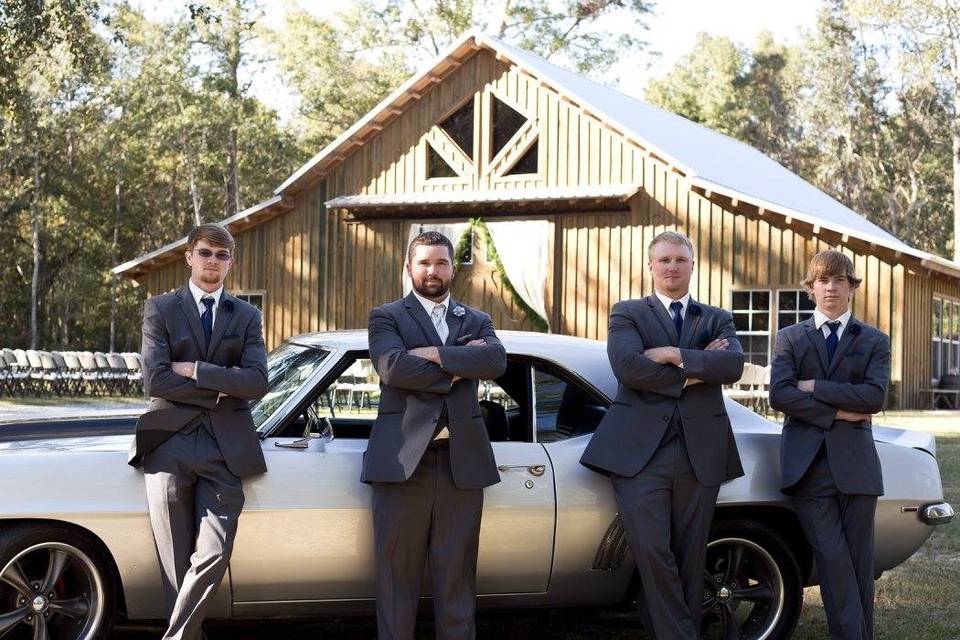 The groom with his groomsmen