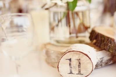 Table number and centerpiece