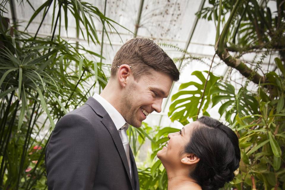 The groom and bride