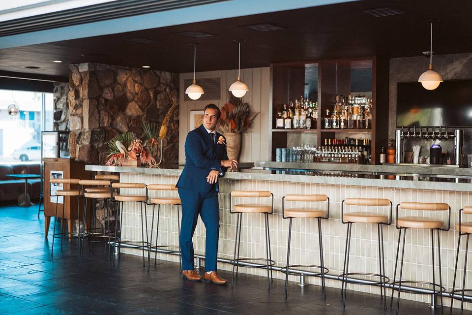 Groom at Bar