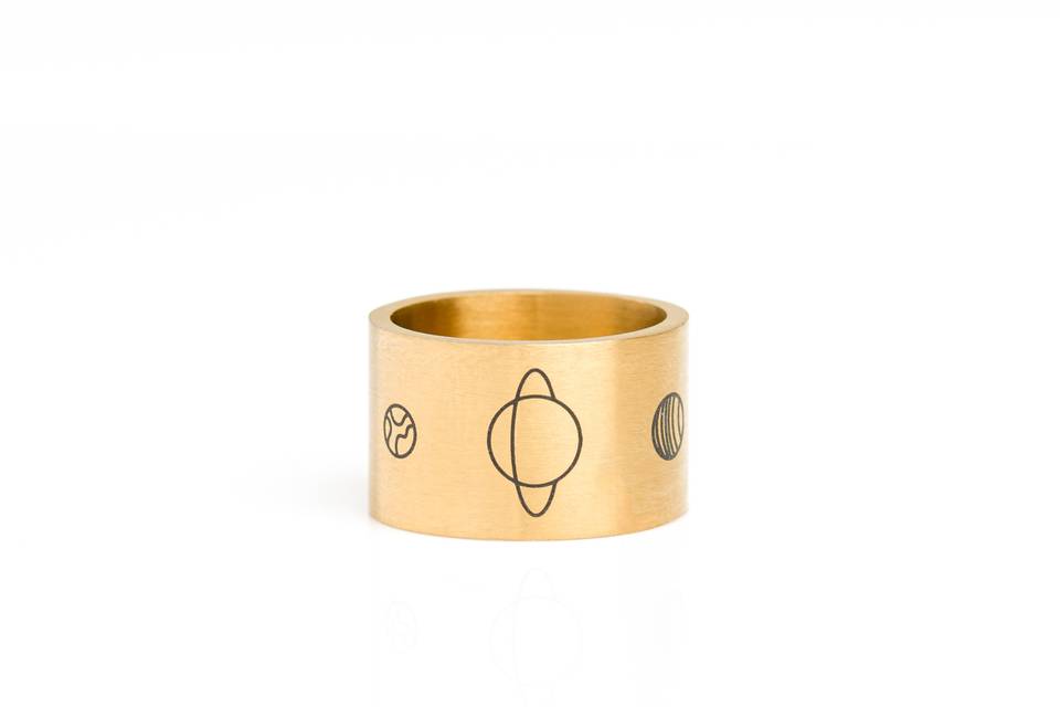 Aviary Ring-Gold Stainless