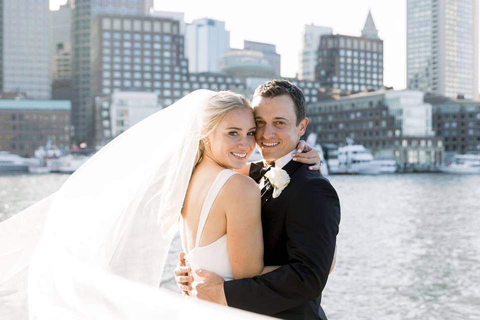 Boston Harbor backdrop