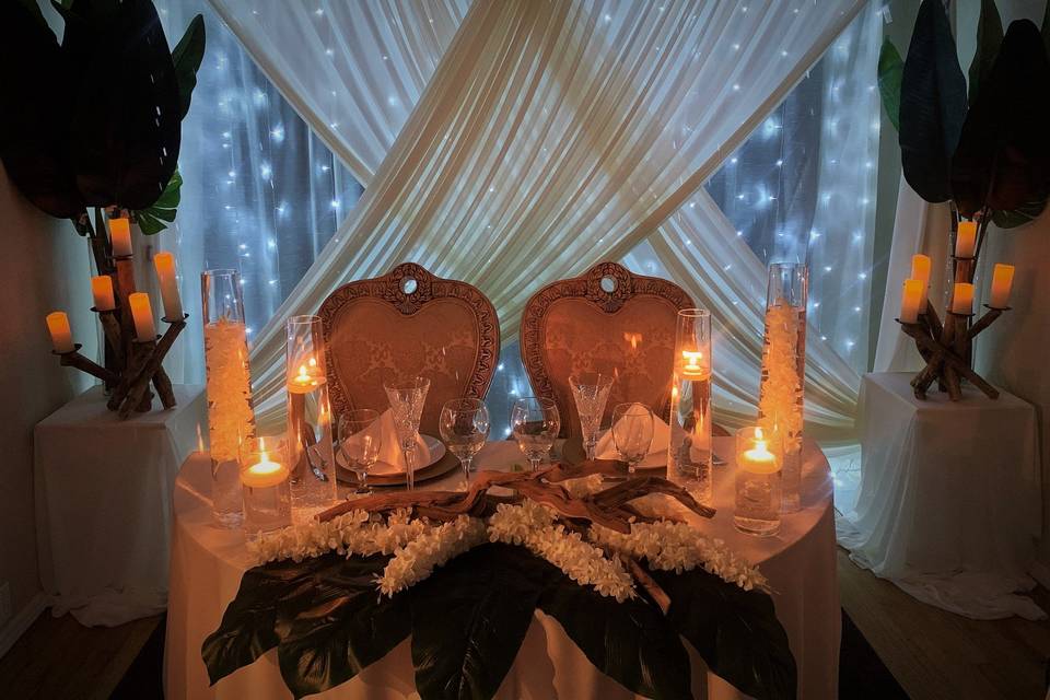 Romantic starlight table