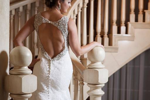 Backless wedding dress