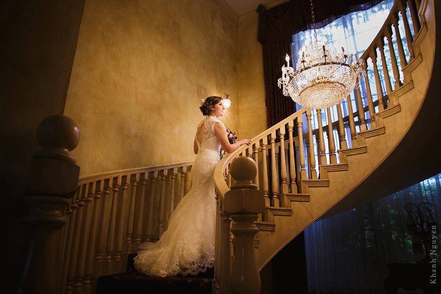 Bride on the stairs