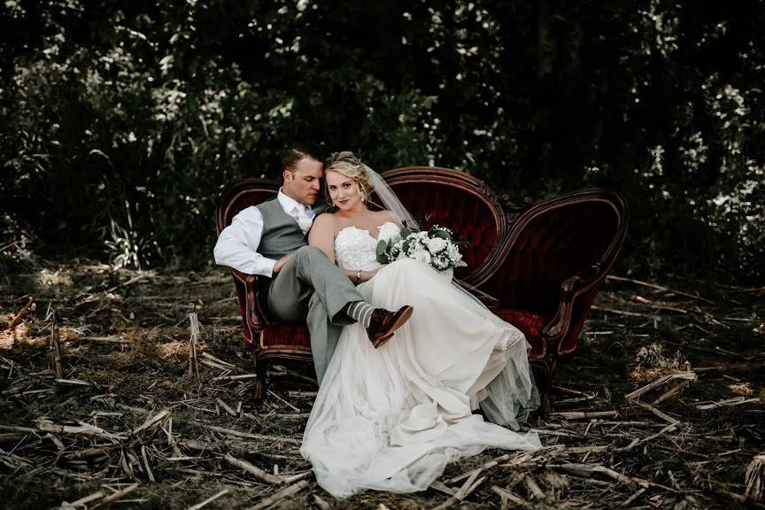 Wedding shoot in the forest
