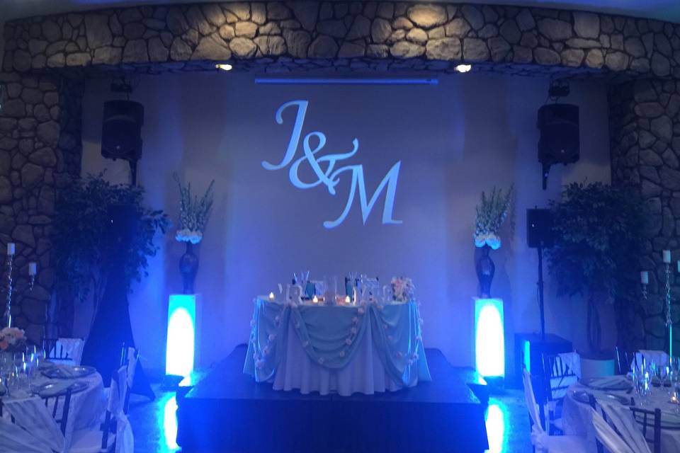 Uplighting and our Monogram light which can be added to ANY service only only $99!