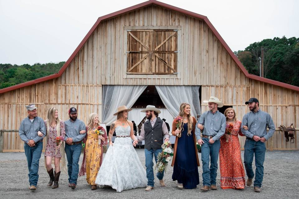 Country bridal party