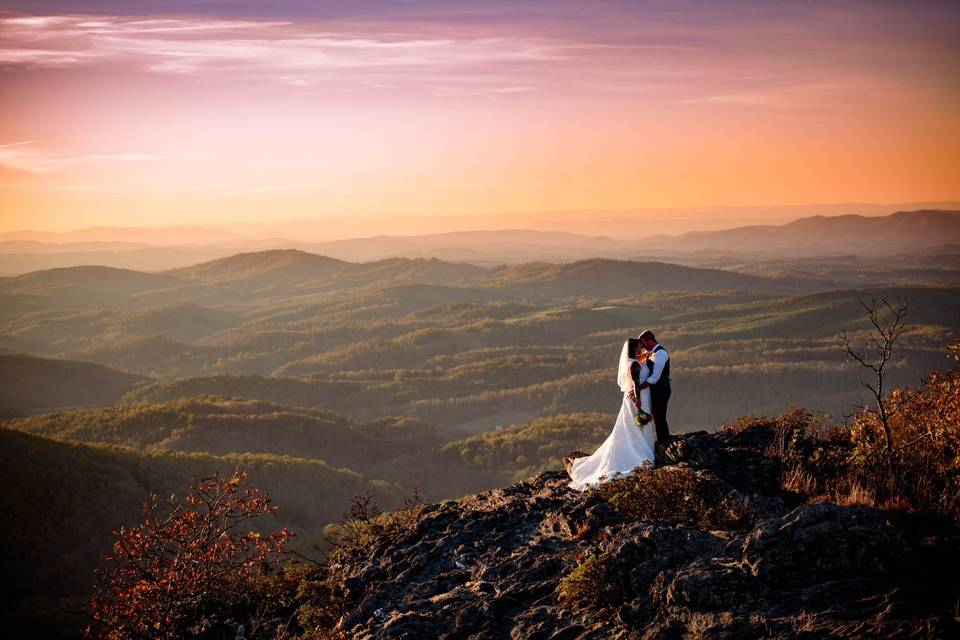 Mountain top bridal set
