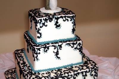 Black and white cake