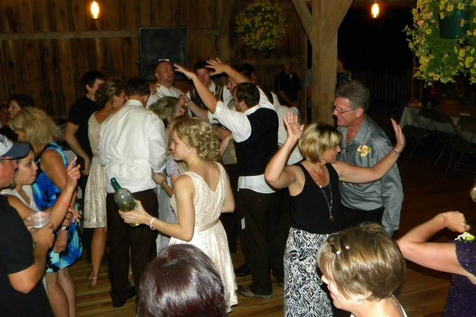 Guests dancing