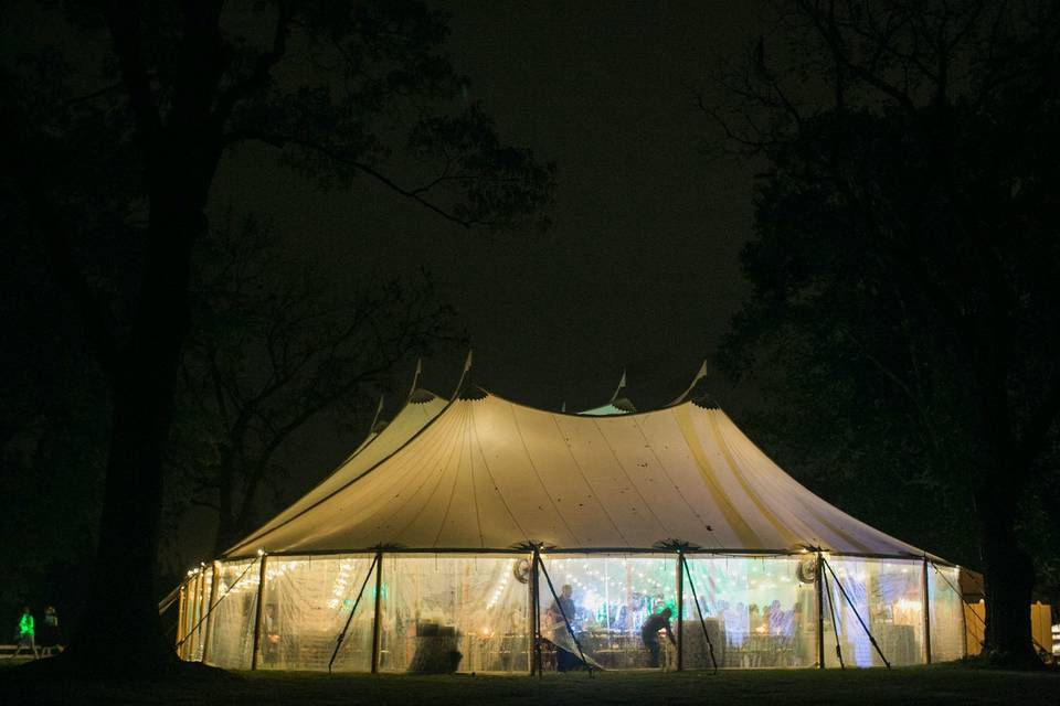 A lively tented reception