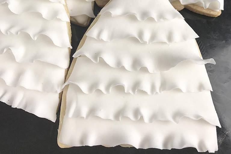 Wedding dress cookies