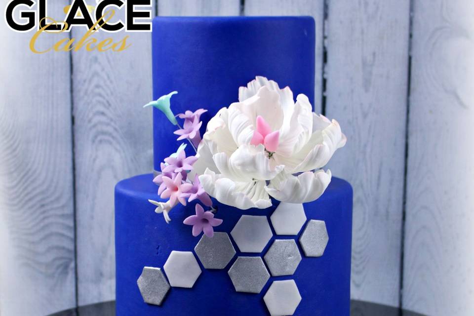 Electric blue cake