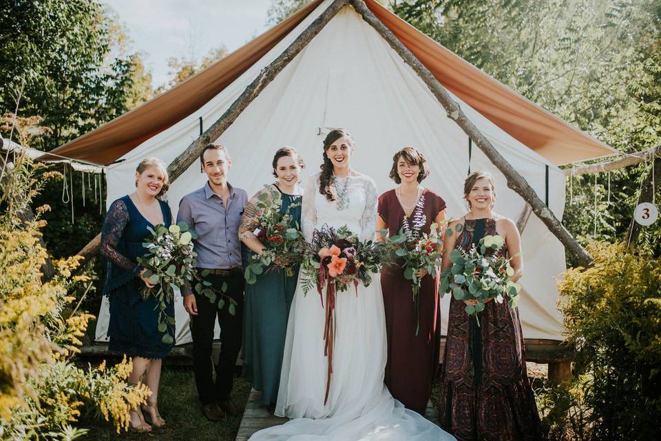 The bride and their guests