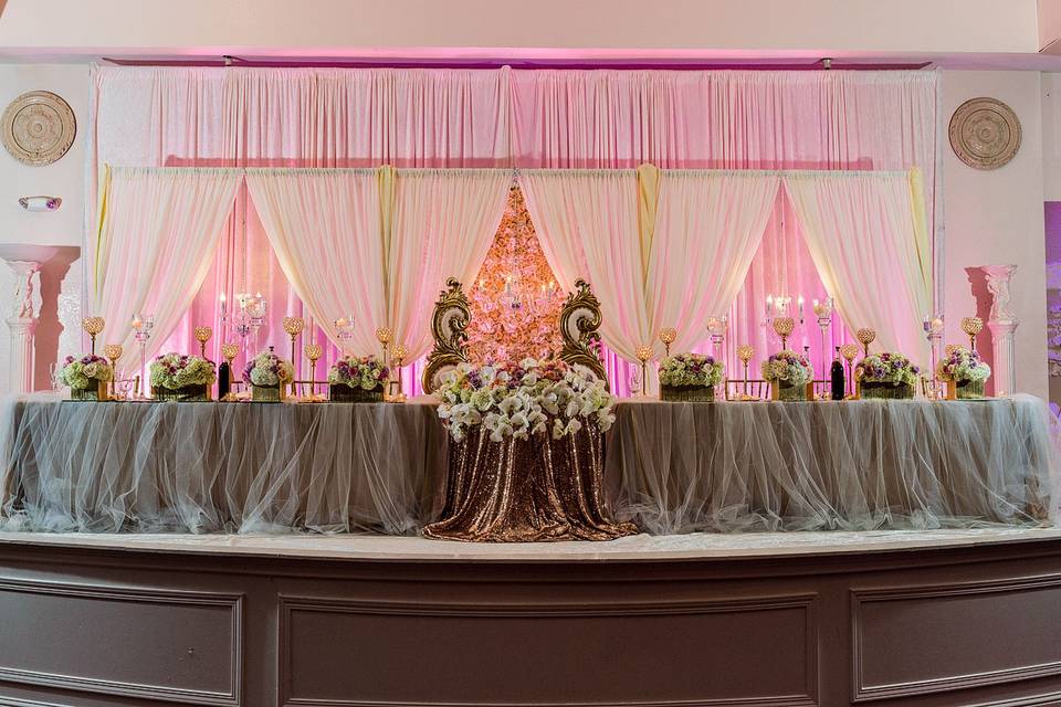 Head table setting