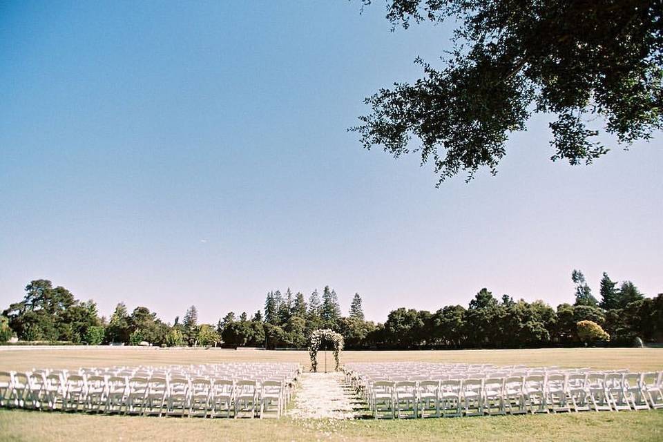 Wedding ceremony setup