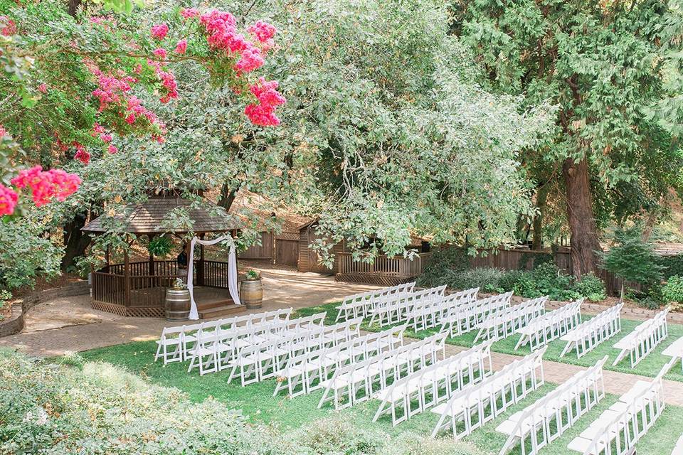 Wedding ceremony setup