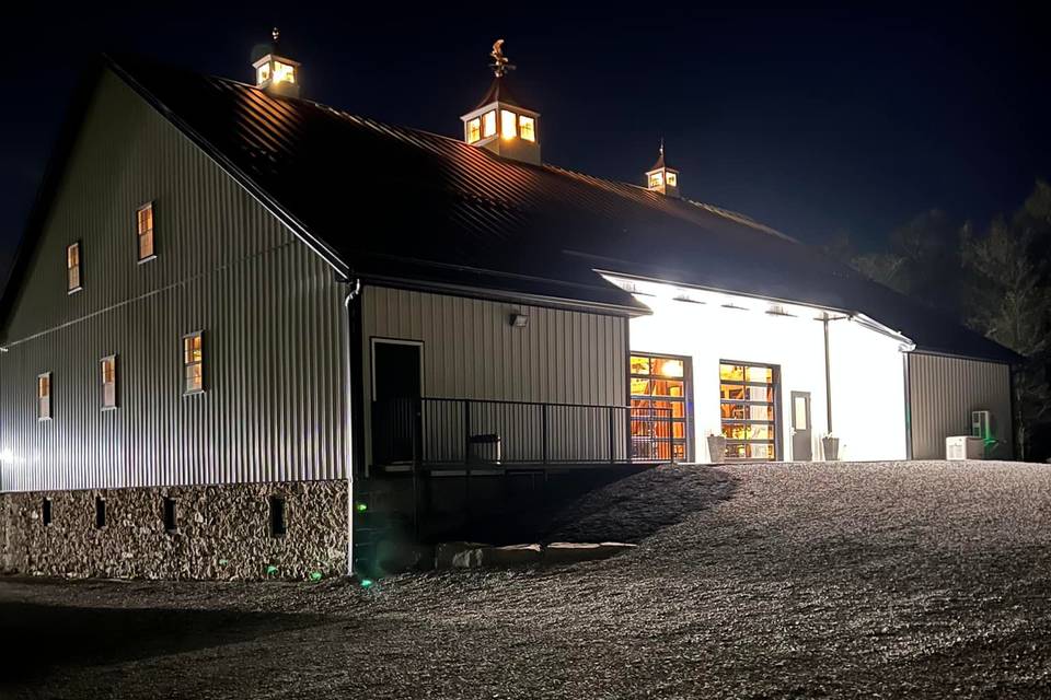 Barn at night