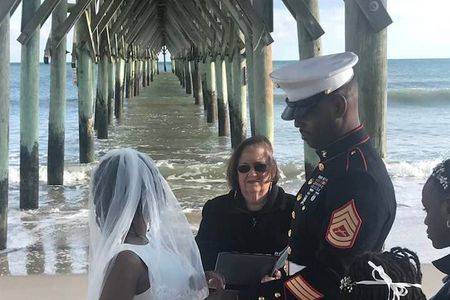 Winter wedding on the beach!