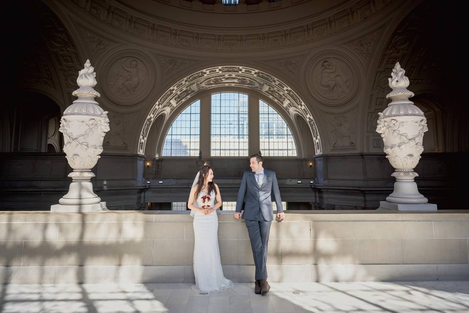 Romantic couple portraits afte