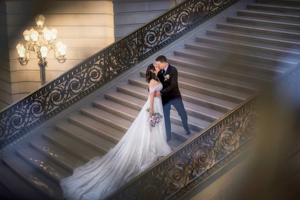 Romantic couple portraits afte