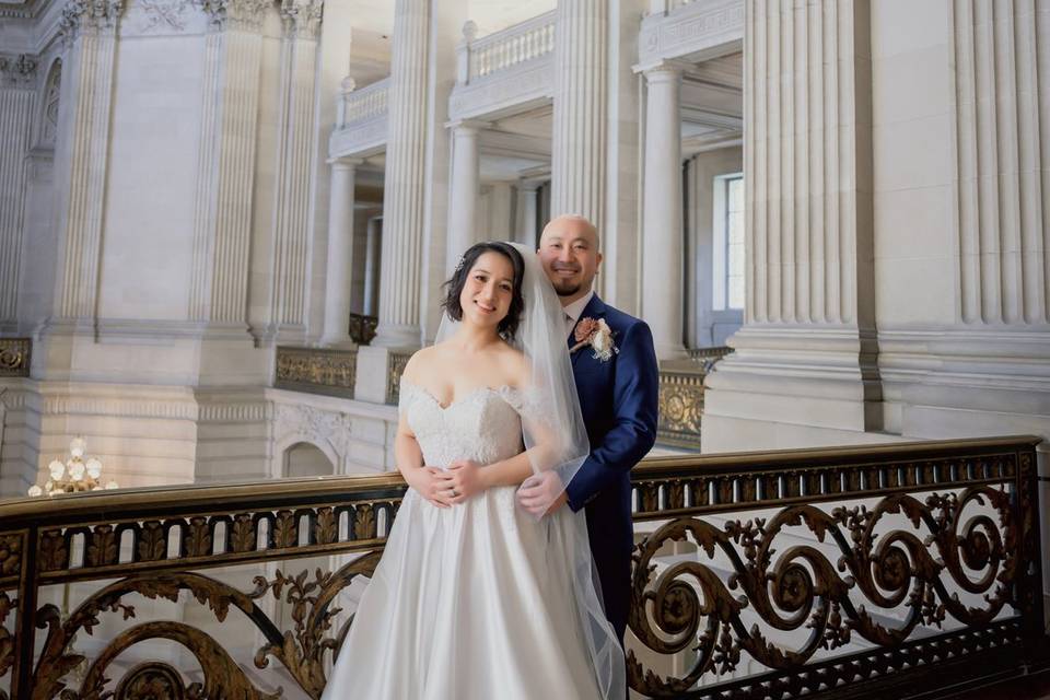 Romantic couple portraits afte