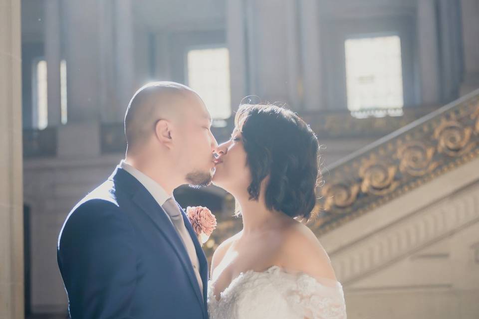 Romantic couple portraits afte