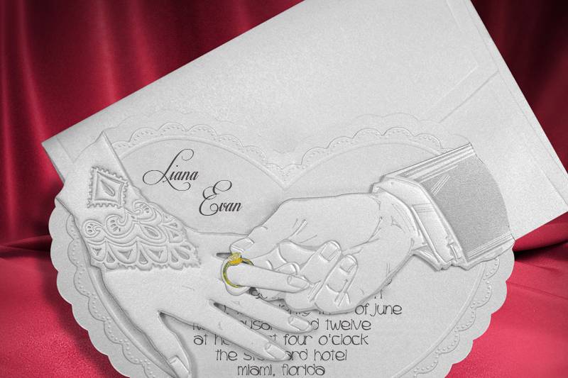 Romantic wedding invitations