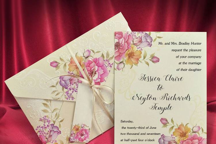 Floral invitations