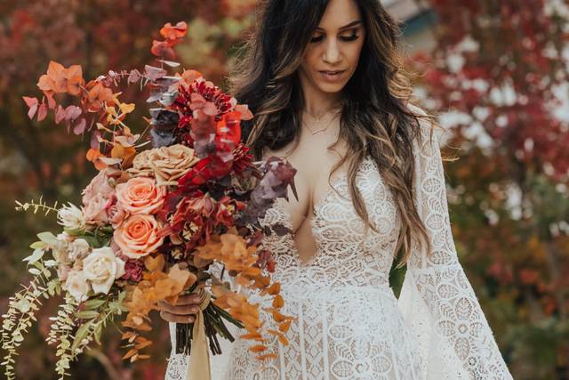 Bohemian bridal bouquet