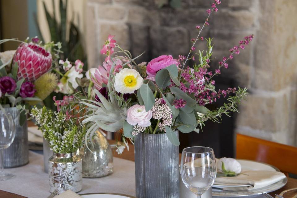 Tablescape with protea