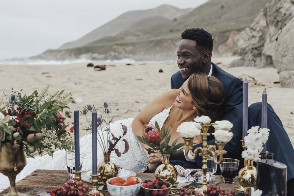 Beach elopement