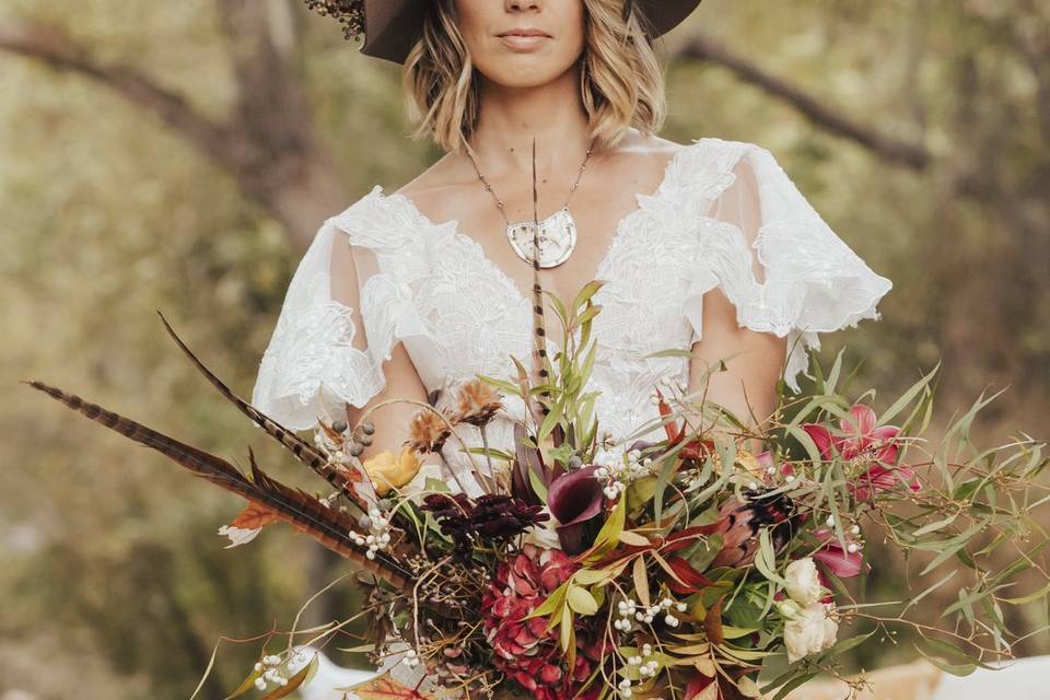 Fall feather bouquet