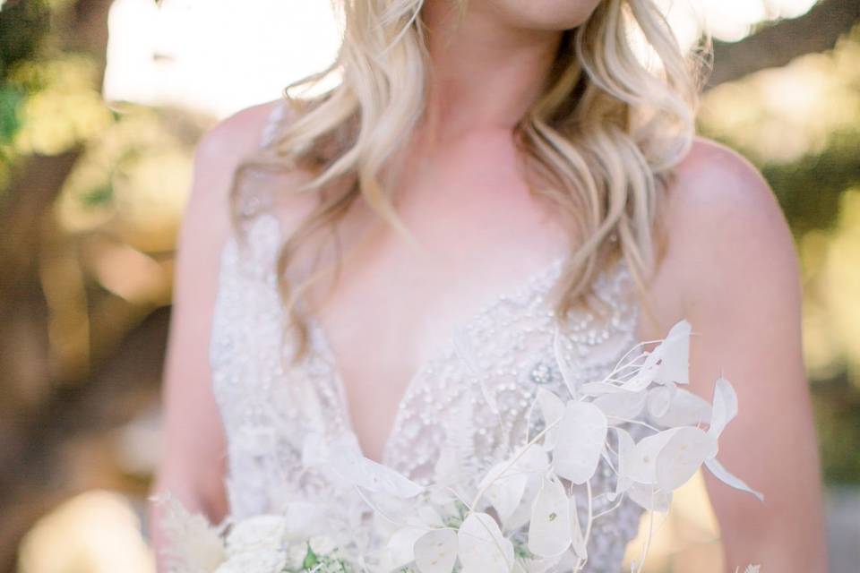 Pampas grass bridal bouquet