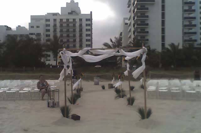 Outdoor wedding setup