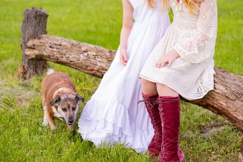 Flower Girls on Horse Jump