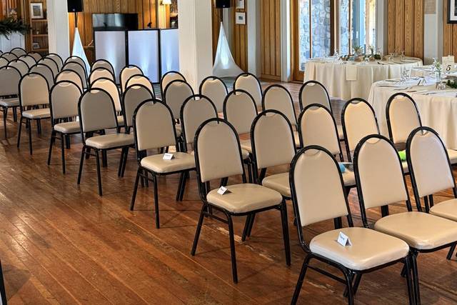 Just before guests arrive