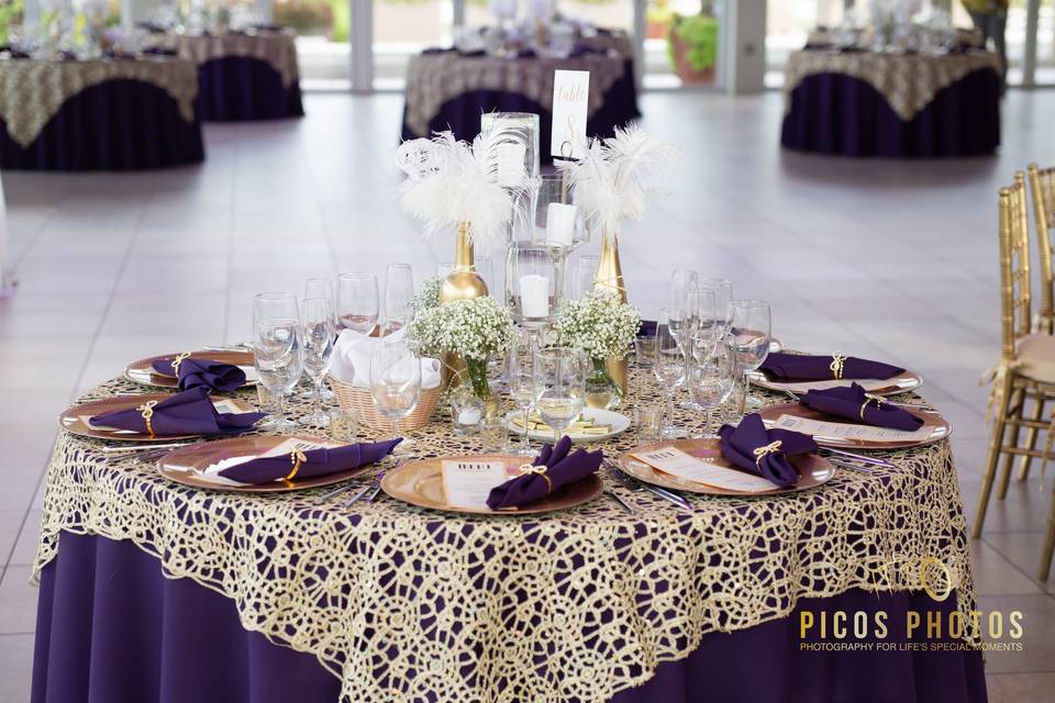 Purple and gold elegance