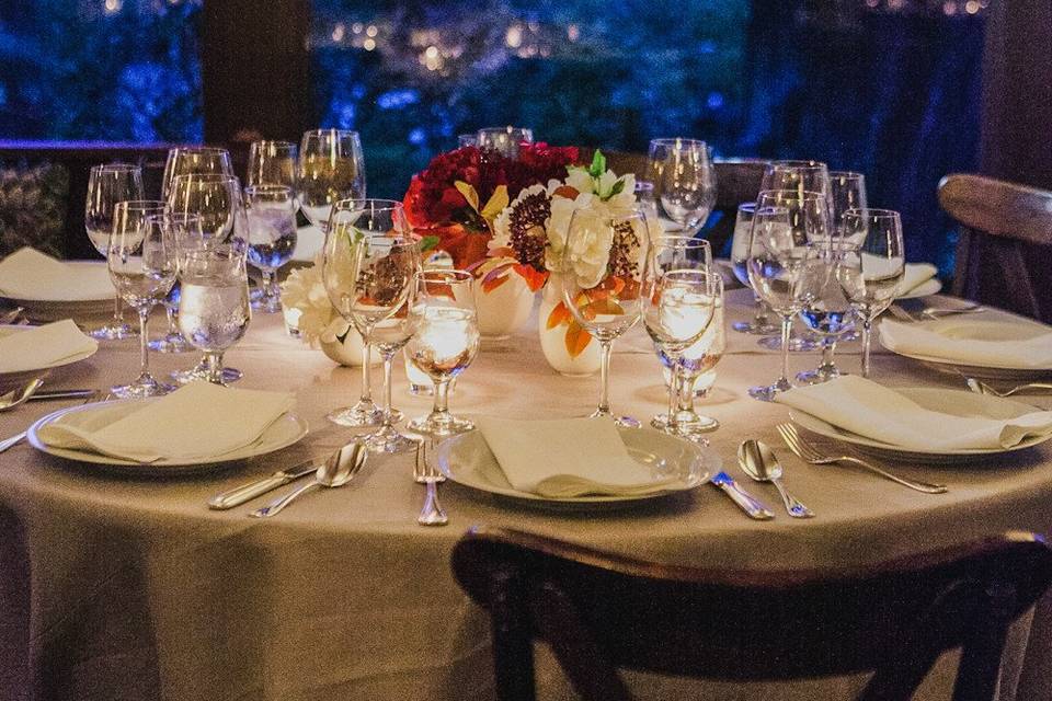 Reception space overlooking the garden.Milou and Olin Photography