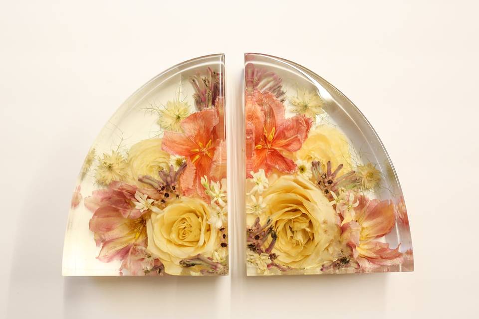 Bookends, wedding flowers