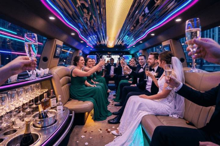 Luxury-wedding-limousine