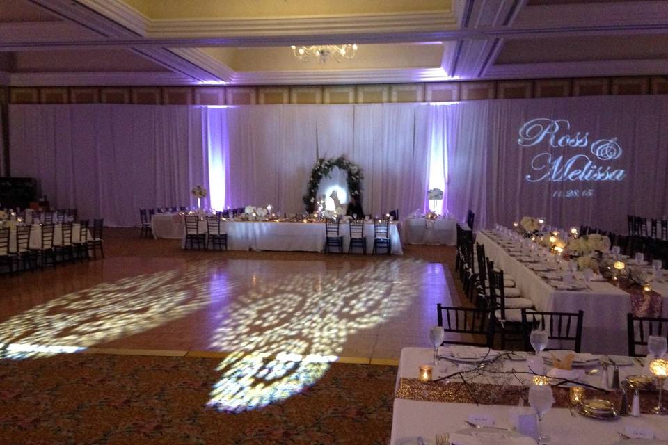 Indoor wedding reception