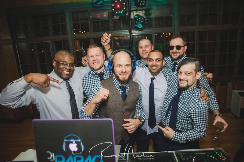 Groomsmen with DJ