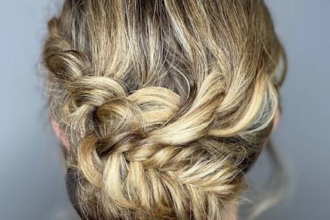 Braided updo with bun