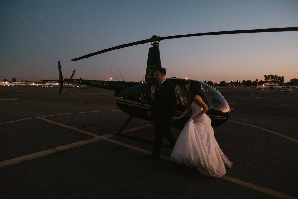 Helicopter Hangar Wedding