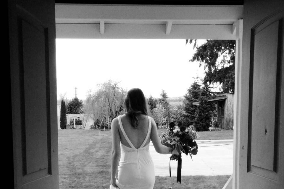 On her way to the ceremony