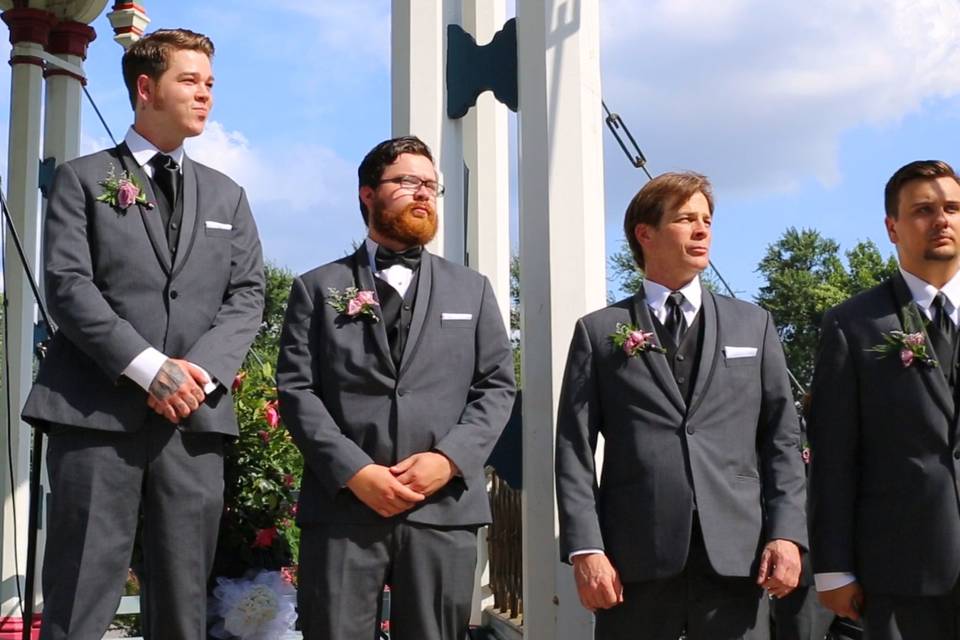 Groom waits for his bride